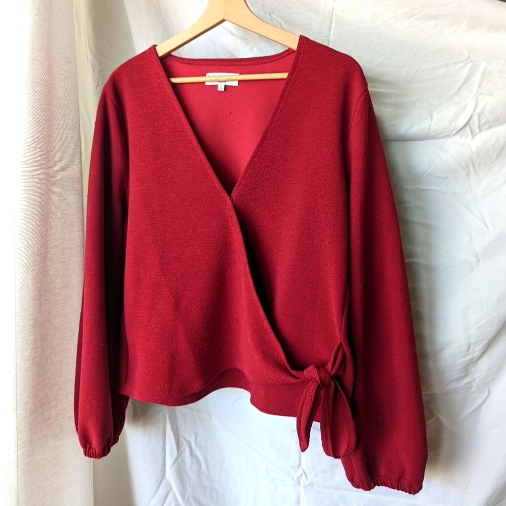 Madewell Texture & Thread Wrap Top